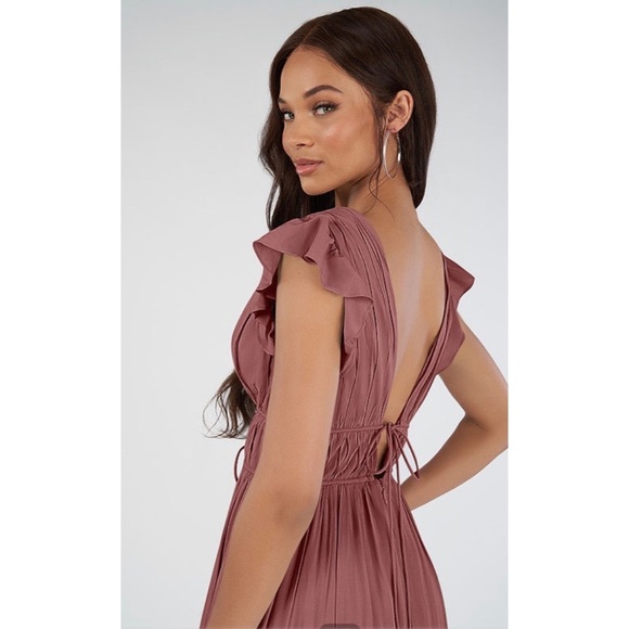 Azazie Santorini Desert Rose Dress Size A12 - Picture 6 of 14